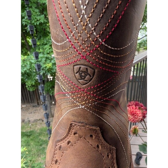 Ariat Sport Western Boots Mens 12EE Brown Leather Square Toe Cowboy main image 5